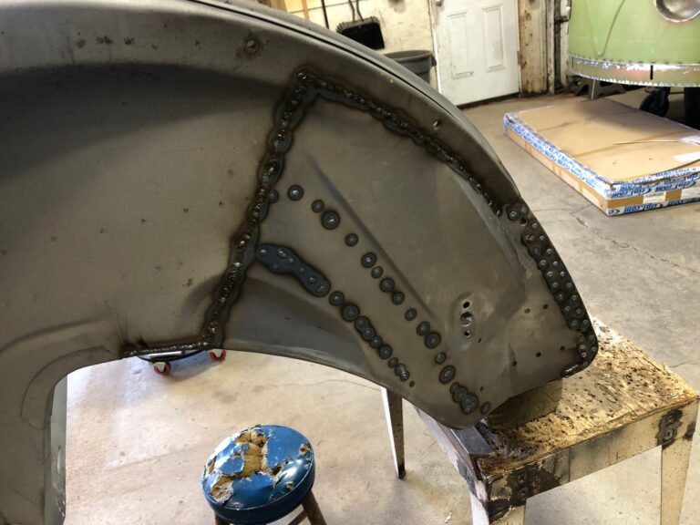 1956 vw beetle convertible restoration apron replacement silver lining auto restoration