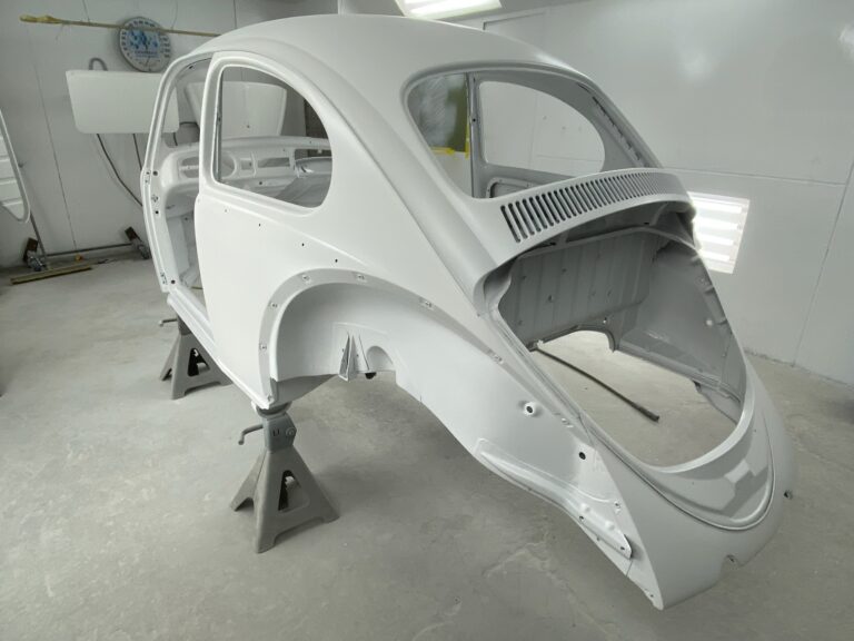 1965 steel sunroof vw beetle second prime silver lining auto restoration oregon