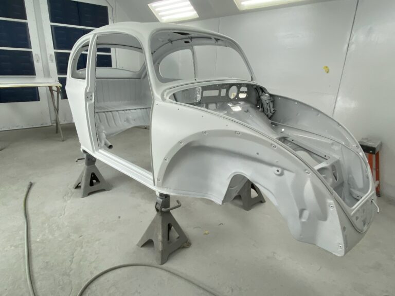 1965 steel sunroof vw beetle second prime silver lining auto restoration oregon