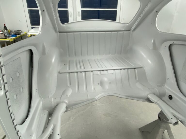 1965 steel sunroof vw beetle second prime silver lining auto restoration oregon