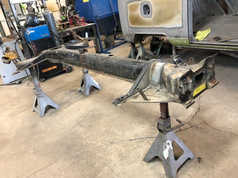 1965 vw beetle steel sunroof pan half replacement silver lining auto restoration oregon