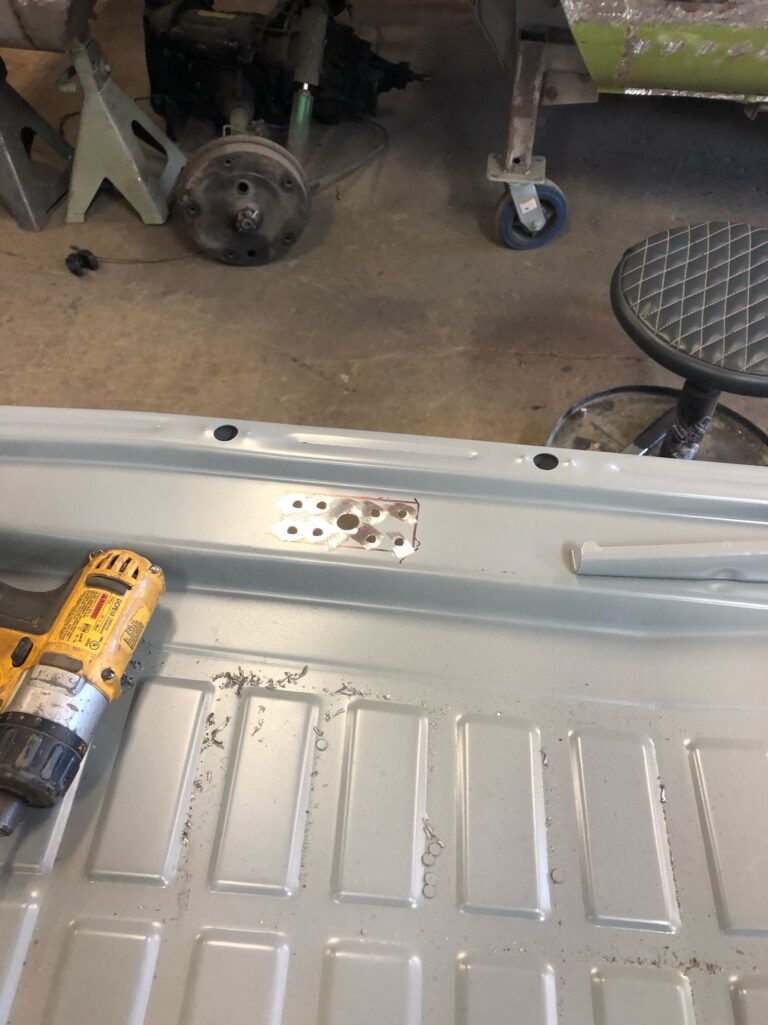 1965 vw beetle steel sunroof pan half replacement silver lining auto restoration oregon