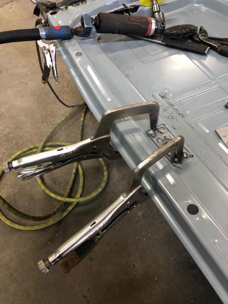 1965 vw beetle steel sunroof pan half replacement silver lining auto restoration oregon