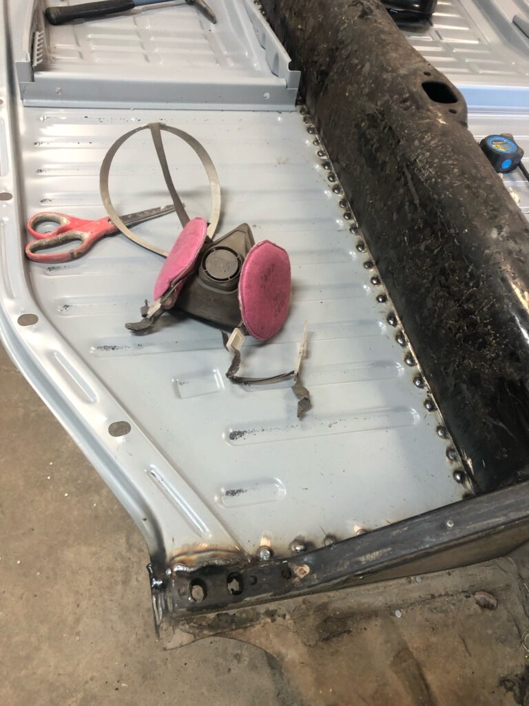 1965 vw beetle steel sunroof pan half replacement silver lining auto restoration oregon