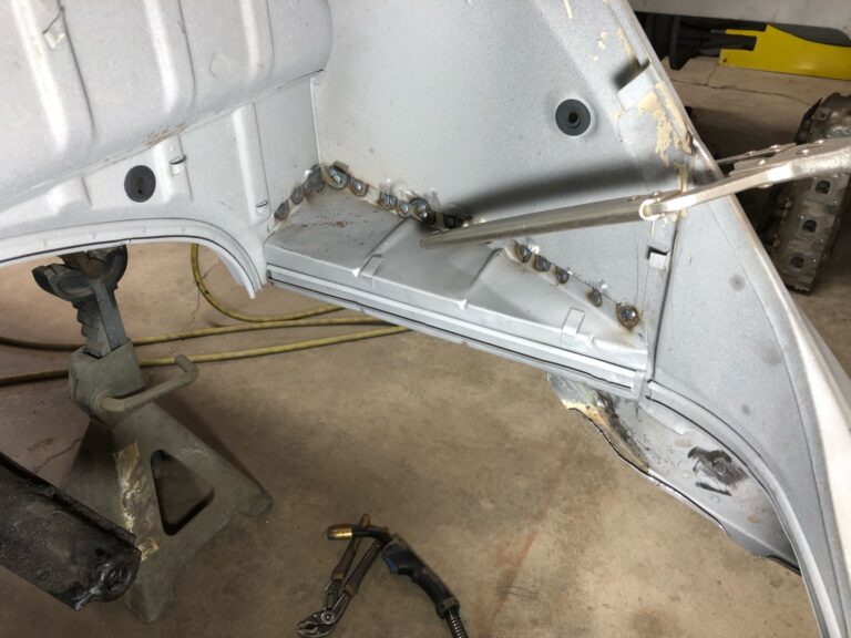 1965 steel sunroof VW Beetle rust repair silver lining auto restoration oregon