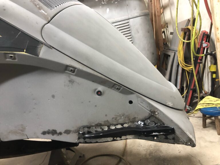 1965 steel sunroof VW Beetle rust repair silver lining auto restoration oregon
