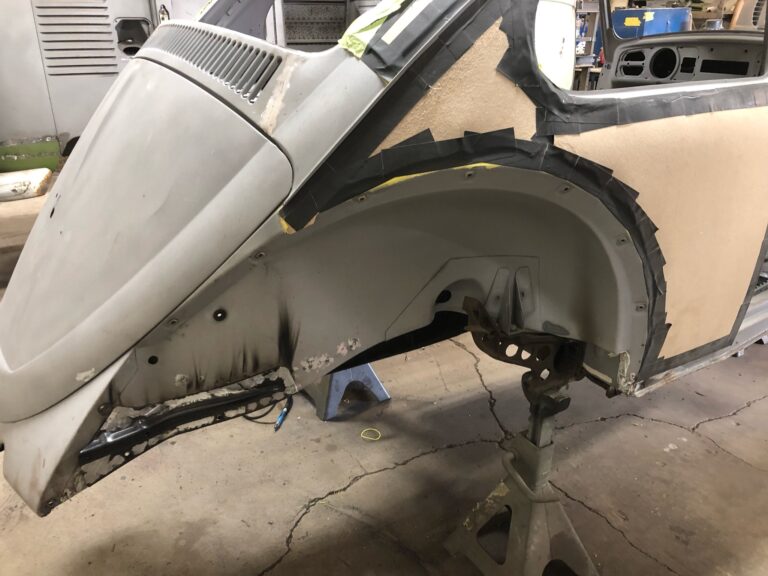 1965 steel sunroof VW Beetle rust repair silver lining auto restoration oregon