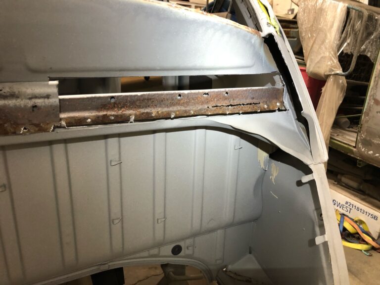 1965 steel sunroof VW Beetle rust repair silver lining auto restoration oregon