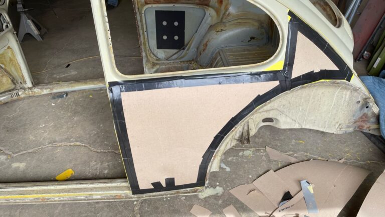1965 vw beetle steel sunroof tear down and prep for media blast silver lining auto restoration oregon