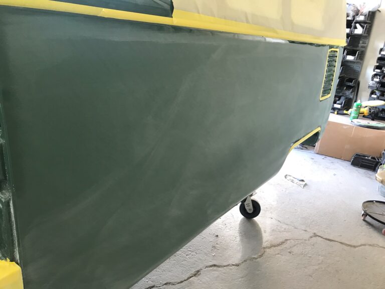 1967 westfalia camper bus body paint cut and buff silver lining auto restoration oregon