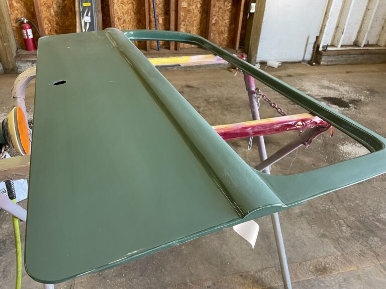 1967 westfalia camper vw bus components in paint and cut and buff silver lining auto restoration