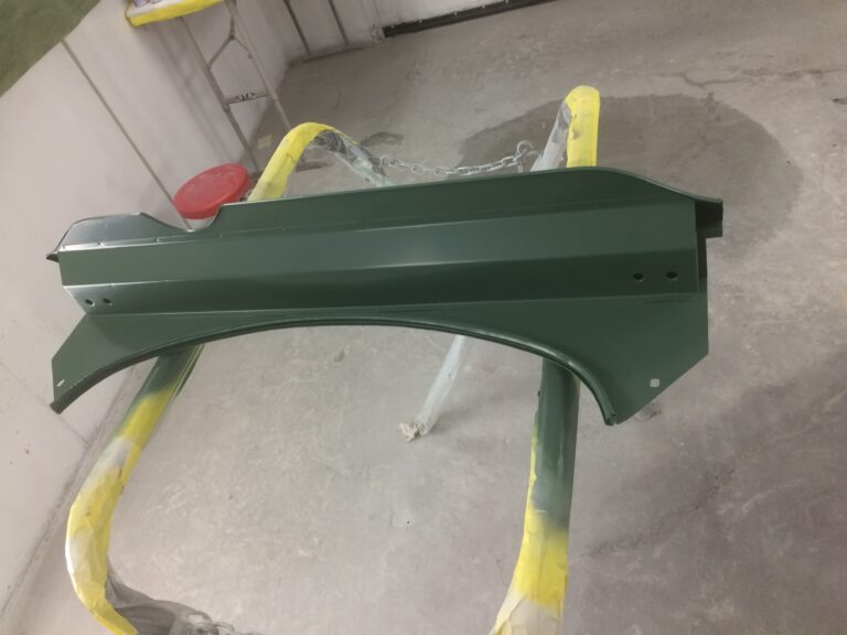 1967 westfalia camper vw bus components in paint and cut and buff silver lining auto restoration