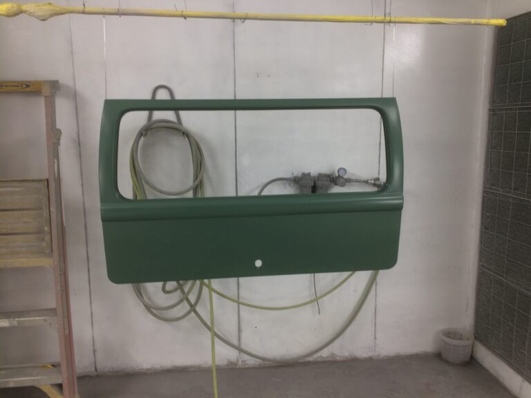 1967 westfalia camper vw bus components in paint and cut and buff silver lining auto restoration