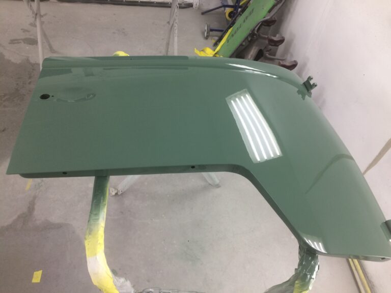 1967 westfalia camper vw bus components in paint and cut and buff silver lining auto restoration