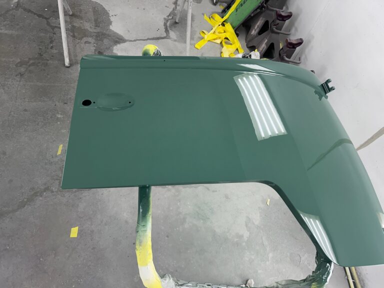 1967 westfalia camper vw bus components in paint and cut and buff silver lining auto restoration