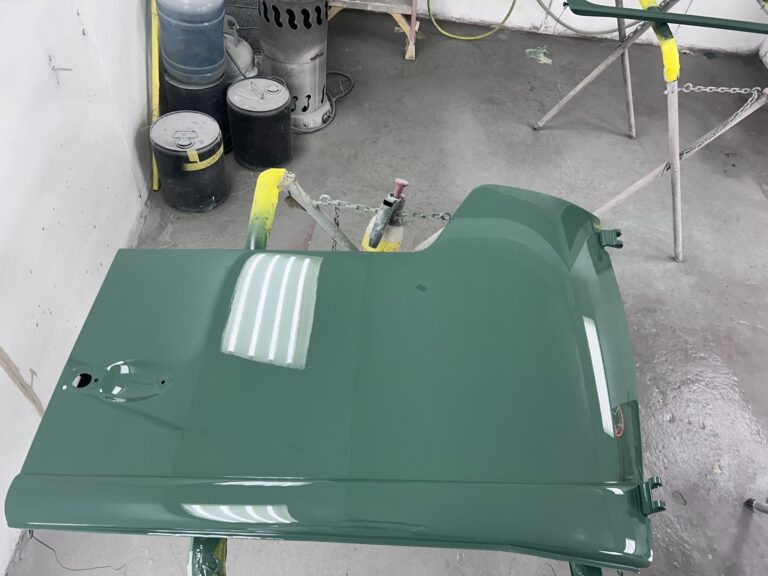 1967 westfalia camper vw bus components in paint and cut and buff silver lining auto restoration